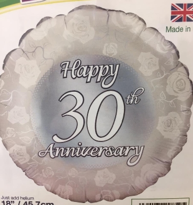 Pearl Wedding Anniversary Balloon