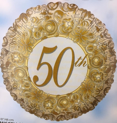 Golden Wedding Anniversary Balloon